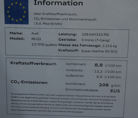 Audi RS Q3 RS Q3 2.5 TFSI 310 CH QUATTRO S TRONIC 7 Essence